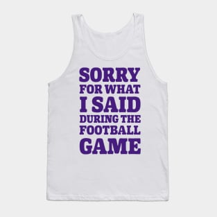 Sorry Purple Tigers Tank Top